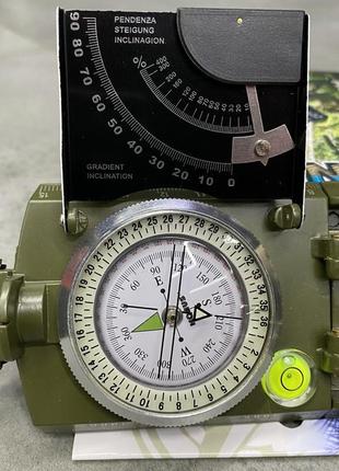 Компас konus konustar 11, цвет зеленый, жидкостный артиллерийский компас для военных7 фото
