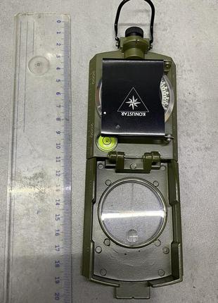 Компас konus konustar 11, цвет зеленый, жидкостный артиллерийский компас для военных4 фото