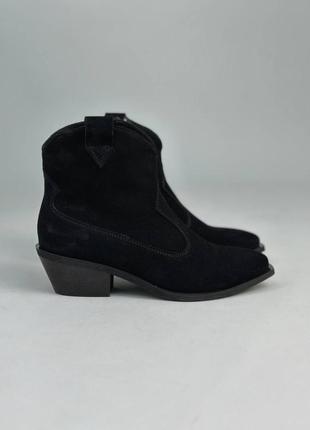 Женские замшевые ботинки (9412д) 36 vzutik черный (2000002757269)8 фото