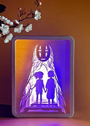 3d настольная картина-ночник "каонаси (унесенные призраками)" 21х16 см 3dtoyslamp  (2000002625766)