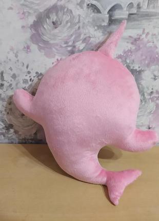 Плюшевая игрушка мама акула розовая подарок для ребенка 40 см2 фото