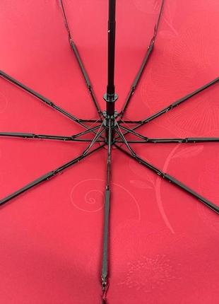 Женский складной зонт полуавтомат  toprain бордовый (2000002743989)7 фото