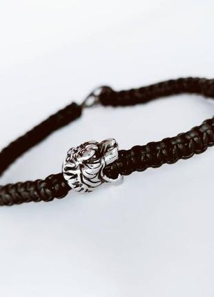 Мужской кожаный браслет "stiger"