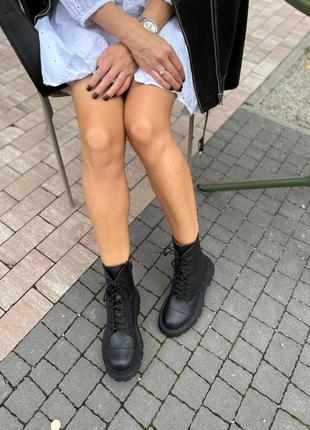 Женские кожаные ботинки (5521д) 36 vzutik черный (2000002761457)2 фото