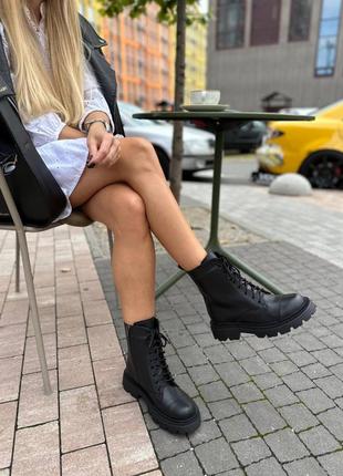 Женские кожаные ботинки (5521д) 36 vzutik черный (2000002761457)7 фото