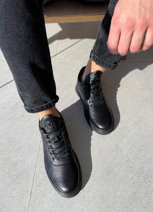 Мужские кожаные ботинки (7202з) 41 vzutik черный (2000002529743)8 фото