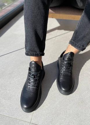 Мужские кожаные ботинки (7202з) 41 vzutik черный (2000002529743)7 фото