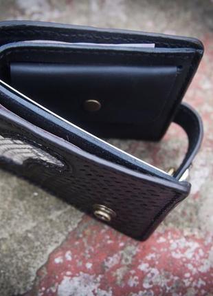 Шкіряний гаманець з пітоном, подарунок чоловікові, подарунок начальнику4 фото
