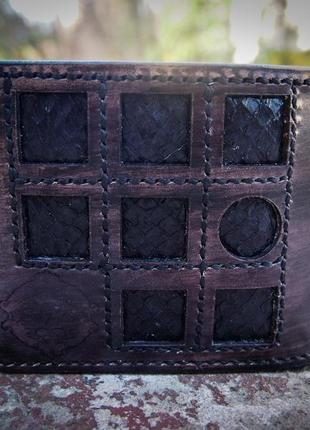 Мужской бумажник, мужской кошелек из экзотической кожи1 фото
