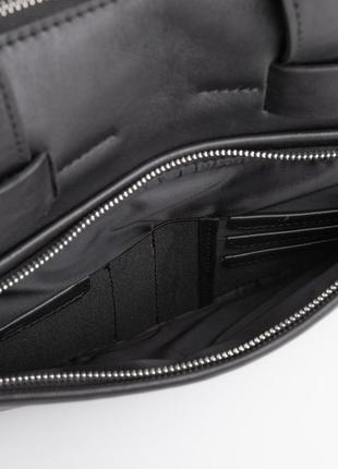 Мужская кожаная сумка 41х28х9 см newery черный (2000002478881)8 фото