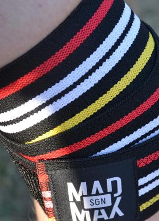 Бинты на колени knee wraps 180х8 см mad max черный (2000002723608)10 фото