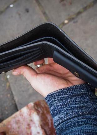Мужской кожаный бумажник, кошелёк с тиснением, мужское портмоне5 фото