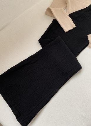 Черные брюки из муслина zara7 фото