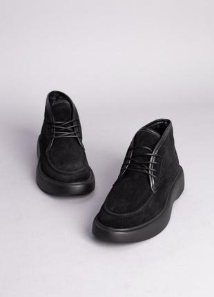 Женские замшевые ботинки (5733-2з) 41 vzutik черный (2000002250319)9 фото