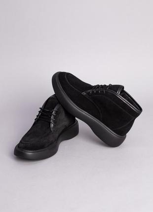 Женские замшевые ботинки (5733-2з) 41 vzutik черный (2000002250319)10 фото