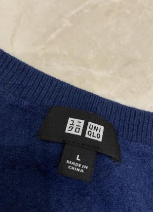 Базовый кашемировый бесшовный свитер uniqlo, 100% кашемир джемпер