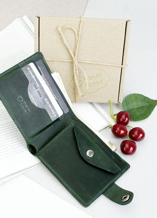 Подарочный набор №61 "ukraine" (зеленый) в коробке: портмоне + обложка на права + ключница5 фото