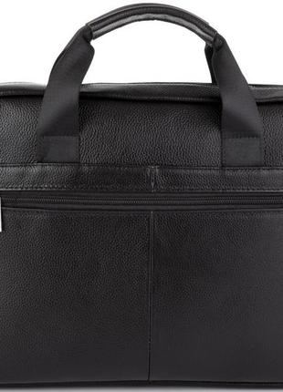 Шкіряна сумка 29х39х8 см tiding bag чорний (2000002783022)4 фото