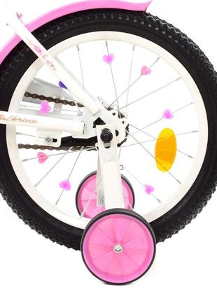 Велосипед детский 16дюймов profi розовый (2000002229575)6 фото