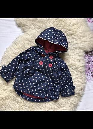 Tu пальто в сердечка на флісі