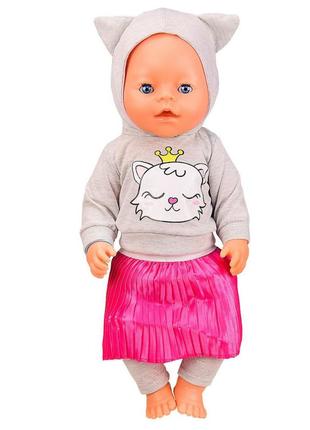 Дитяча лялька-пупс у зимовому одязі, пустушка, горщик, пляшечка (від 3) 38х33х18 см bambi рожевий1 фото