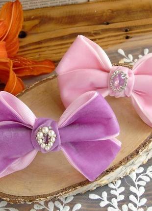 Оксамитовий бант на резинці