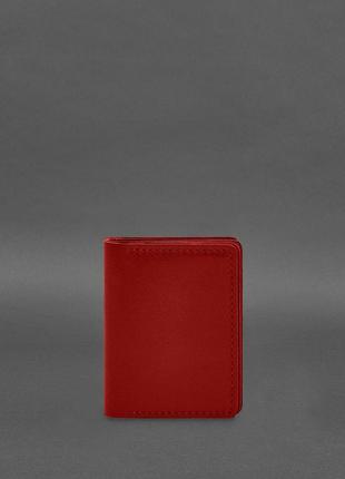 Шкіряна обкладинка для посвідчення водія, id і пластикових карток 2.1 червона