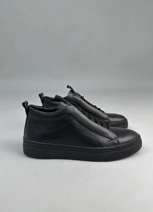 Чоловічі шкіряні черевики (8000з) 45 vzutik чорний (2000002529316)