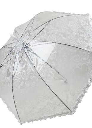 Жіноча парасолька-тростина 102 см s&l біла (2000002288879)2 фото