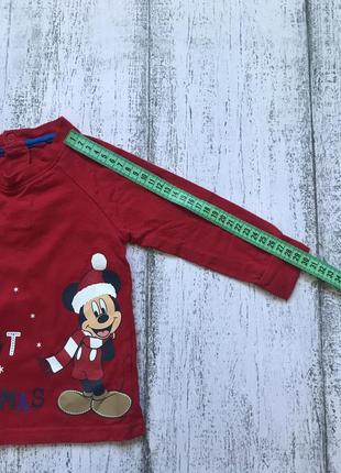 Крута кофта реглан новорічний светр міккі маус новий рік george 6-9 міс3 фото