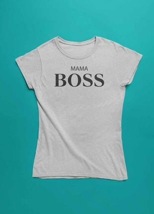 Футболка с надписью "mama boss"