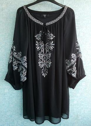 Новая вышиванка блуза с шелковой вышивкой joanna hope большого размера.9 фото