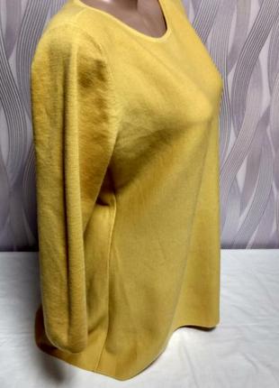 Желтый джемпер ,100% шерсть, рукав 3/4 р. 44/2xl, от madeleine2 фото