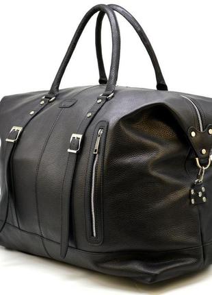 Большая дорожная сумка fa-8310-4lx из натуральной кожи флотар, черная2 фото