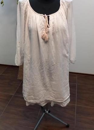 Бавовняна сукня вільного крою італія2 фото