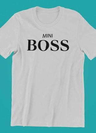 Футболка з написом mini boss