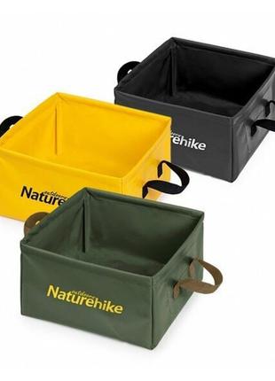 Складаний контейнер для води з пвх naturehike square bucket 13л army green nh19sj0072 фото