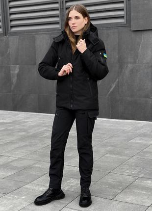 Куртка pobedov motive зима жіноча чорний8 фото