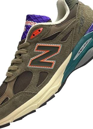 Кроссовки мужские стильные new balance 990 v3 traiblaisers легкие хаки спортивные кроссовки нью баланс летние3 фото