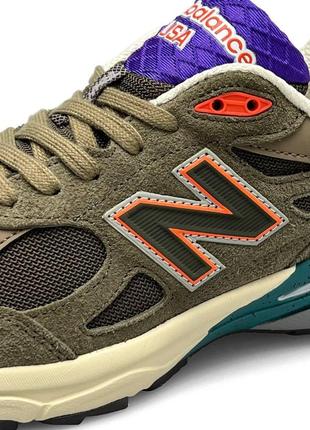 Кроссовки мужские стильные new balance 990 v3 traiblaisers легкие хаки спортивные кроссовки нью баланс летние2 фото