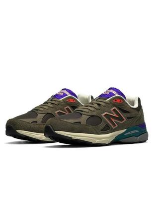 Кроссовки мужские стильные new balance 990 v3 traiblaisers легкие хаки спортивные кроссовки нью баланс летние4 фото