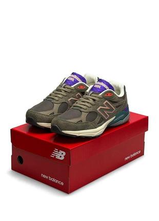 Кроссовки мужские стильные new balance 990 v3 traiblaisers легкие хаки спортивные кроссовки нью баланс летние5 фото