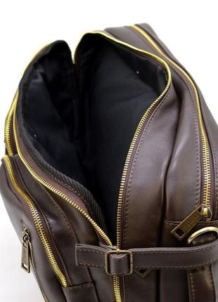 Мужская кожаная сумка-рюкзак gc-7014-3md tarwa7 фото