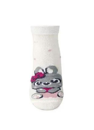 Детские носки для самых маленьких с рисунком зайки.  размер  10-122 фото
