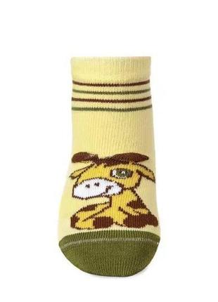 Дитячі шкарпетки для самих маленьких з малюнком «3d жирафик». розмір 8-10 (12-17)2 фото
