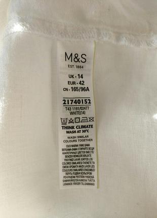 Marks&amp; spencer collection m&amp;s стильна блуза блузка сорочка футболка льон лен 100%linen бренд marks&amp; spencer, р.149 фото