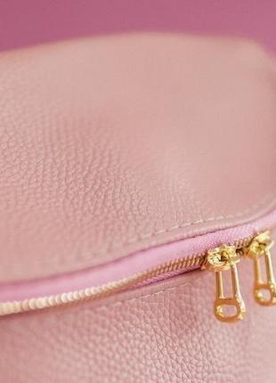 Розовая кожаная сумка, кроссбоди из натуральной кожи, жіноча сумочка через плече2 фото