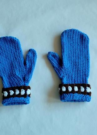 Стильні жіночі рукавиці в'язані гачком2 фото