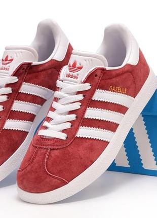 Кроссовки adidas gazelle red3 фото