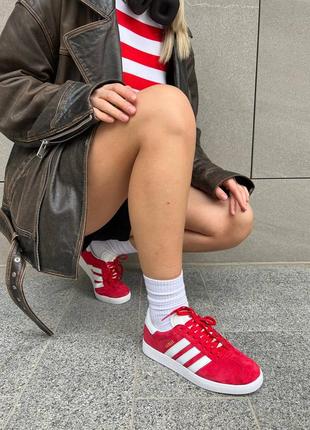 Кроссовки adidas gazelle red2 фото